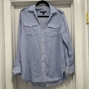 Banana Republic Long Sleeve Striped Tunic Blouse Size M